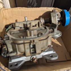 1970 Chevy Carburetor And Distributor From Truck 