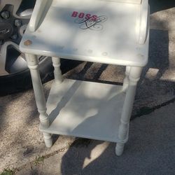 Vintage Boss Lady Wooden Small  End Table