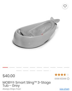 MOBY® Smart Sling™ 3-Stage Tub - Grey