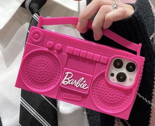 Silicone Creative Pink Sound Phone Case Cover for  iphone 13 plus max 