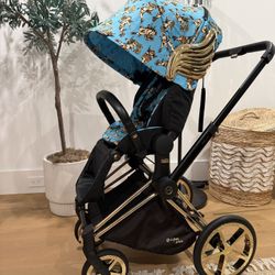Cybex Priam x Jeremy Scott Blue Cherub Limited Edition Stroller