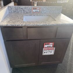 36" Bath Vanity Cabinet, 21" Deep, 34.5" Tall
