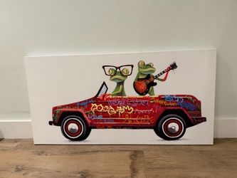Yosemite Home Decor “Party Duet I” Hand-Painted Canvas – 48”