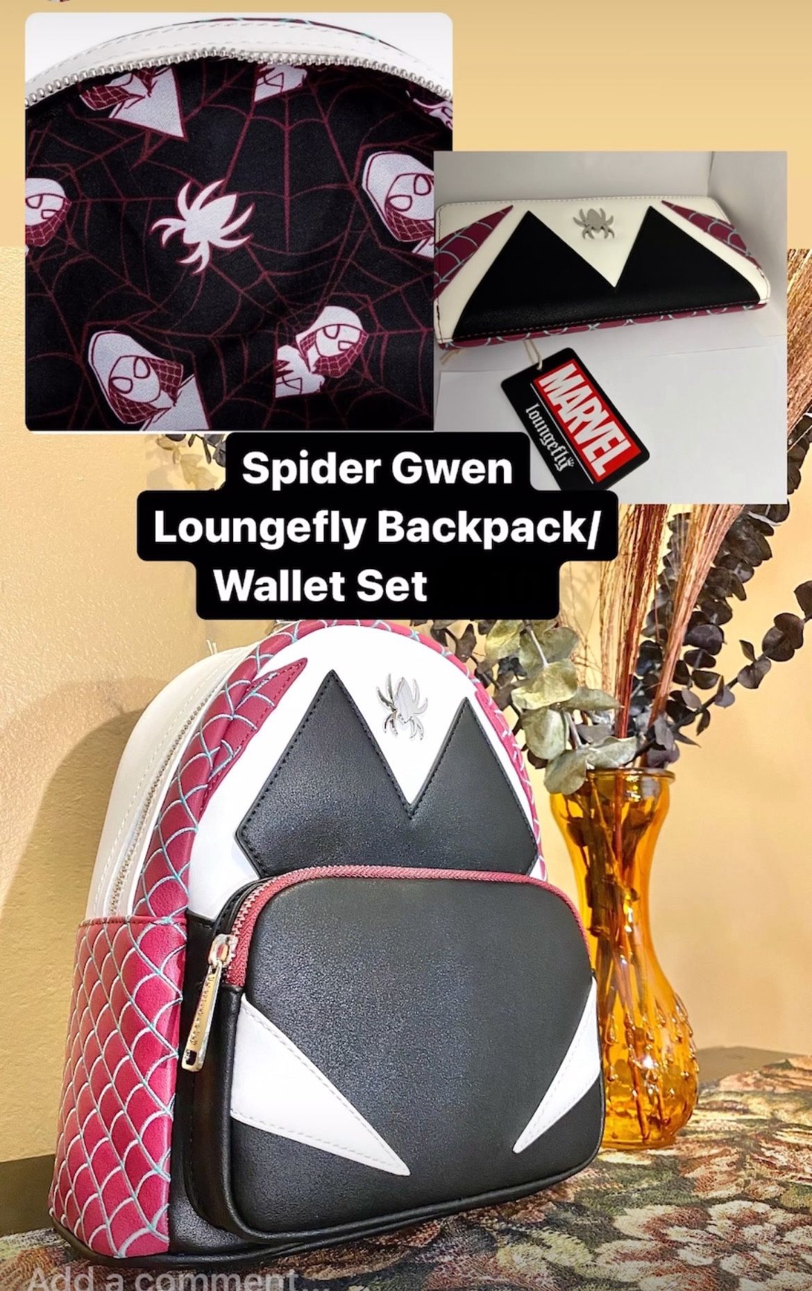 Spider Gwen Loungefly Backpack With wallet