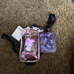 Plastic My Melody with Kuromi coun bag