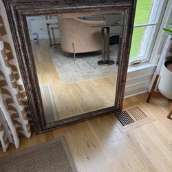 Large Metallic Framed Mirror