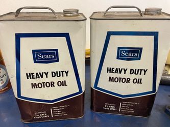 Sears Motor Oil  Cans