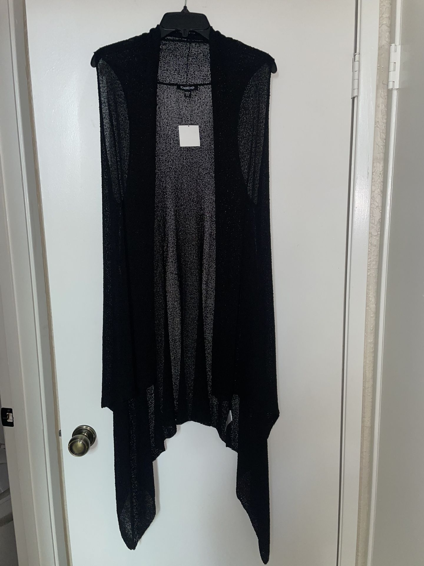 New BEBE Long Knit Vest Tunic Small
