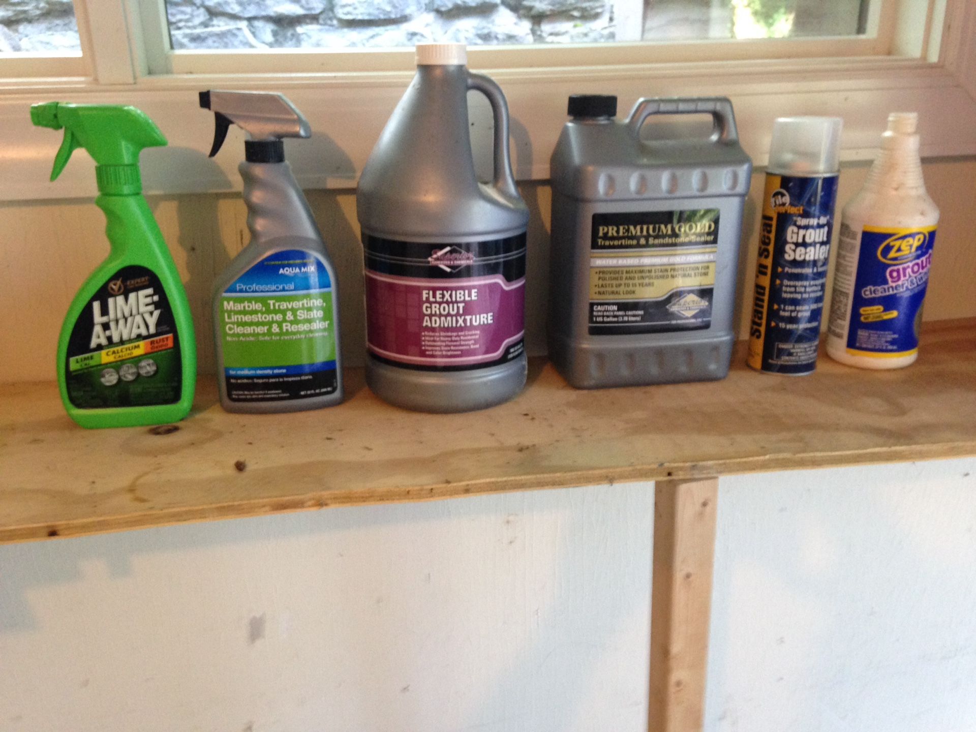 Tile installation chemicals