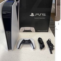 Ps5 Digital Barely Used! Great Condition. Box Is Missing Top Now.