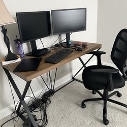 Work Desk and Office Chair Set 
