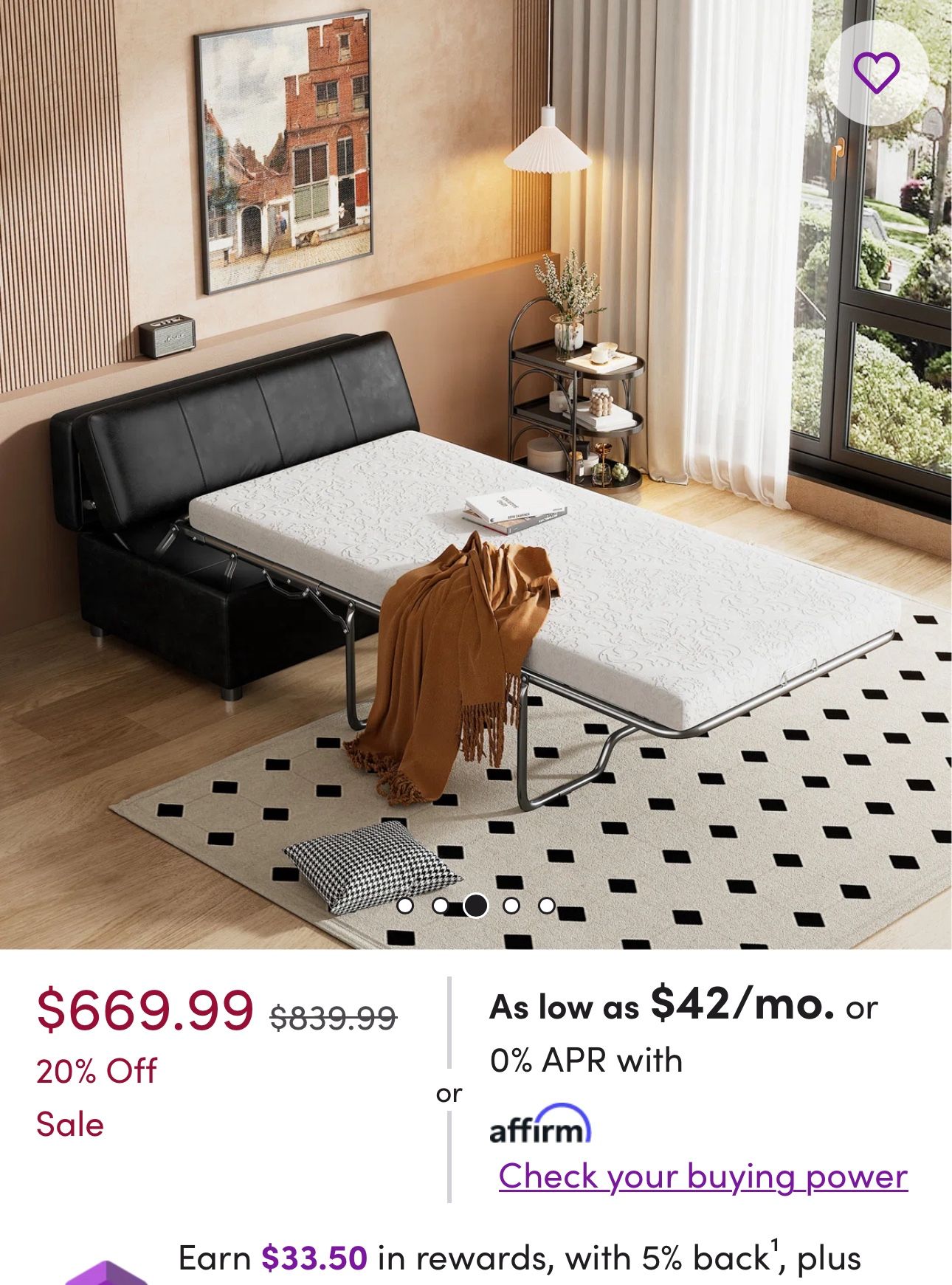 Folding Ottoman Sleeper