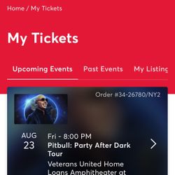 Pitbull Ticket $40