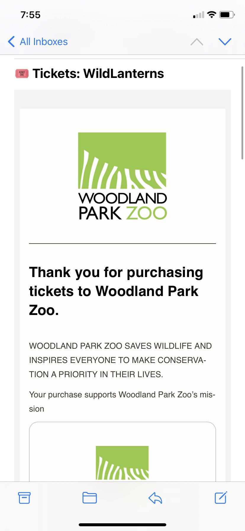 Woodland Park Zoo Lantern Ticket
