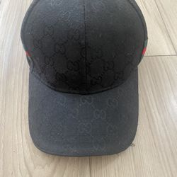 Original GG Gucci Canvas Baseball Cap - Black logo GG