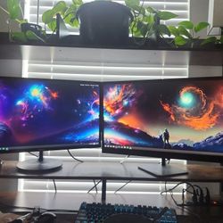 26in Dual Monitors Asus And Omen 