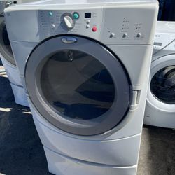 Set Washer And Electric Dryer Whirlpool Duet W/pedestals 