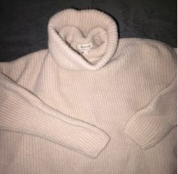 Beige Cashmere Turtle Neck Sweater - Madewell Brand