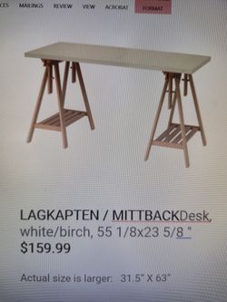 Desk IKEA with Trestles