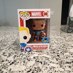 A Marvelous Marvel Comic Kingpin Known As Captain America Unmasked Funko Pop