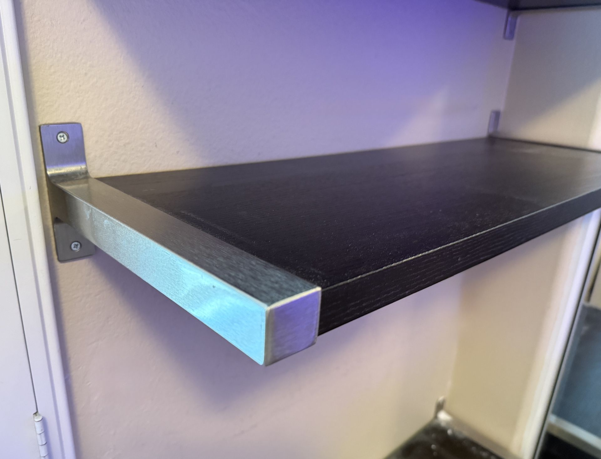 6 IKEA Shelves-with Nickel Brackets