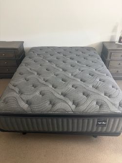 Spring Air Hybrid Mattress and frame