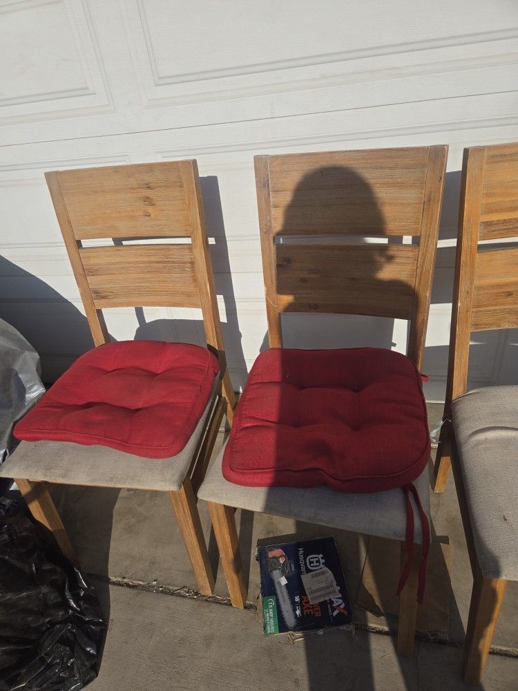 Wooden Chairs All 4 For $25