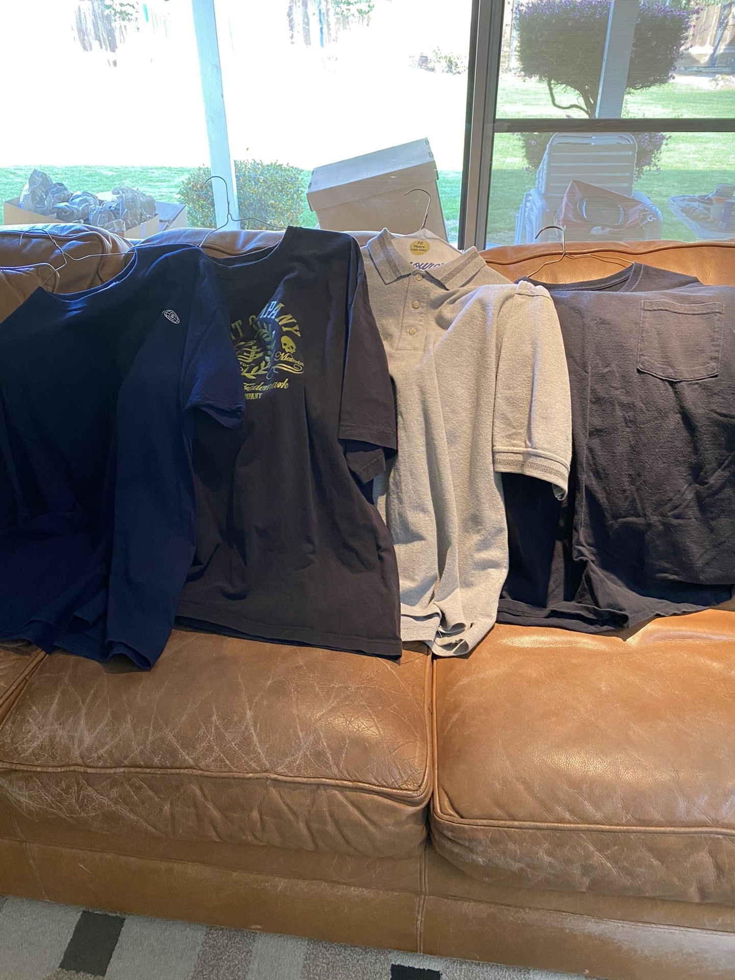 4 new men’s T-Shirts & polo shirt size 2XL $3-4 each