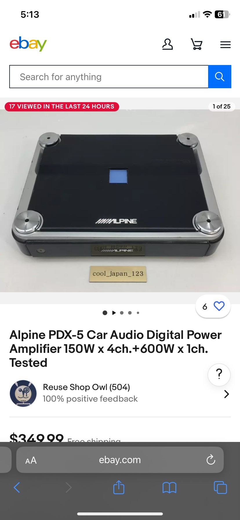 Alpine amplifier 