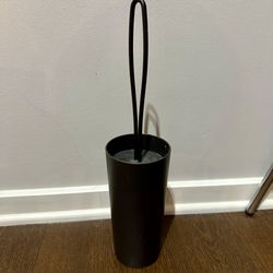NEW Black Toilet Brush with Holder