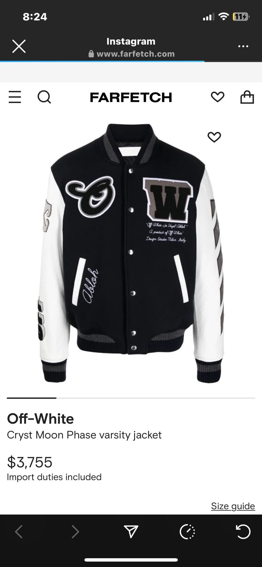 Team/ Virgil Off White Authentic Jacket