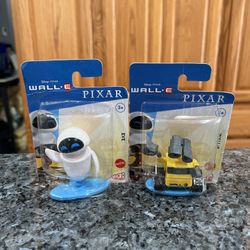 Lot Of 2 Disney Pixar Wall-E Mini Figures / Cake Topper.  Brand New Factory Sealed 