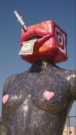 “Instagram Sickness” 2020 Art sculpture