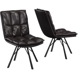 Upholstered PU Leather Dining/Office Chair Set of 2