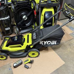 RYOBI 40V HP Brushless 20 in. Cordless Battery Walk Behind Push Lawn Mower with 4.0 Ah Battery and Charger 
