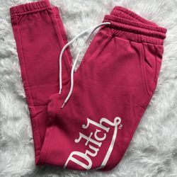New Pink Von Dutch Sweatpants Womens Size XS Joggers Streetwear Athleisure