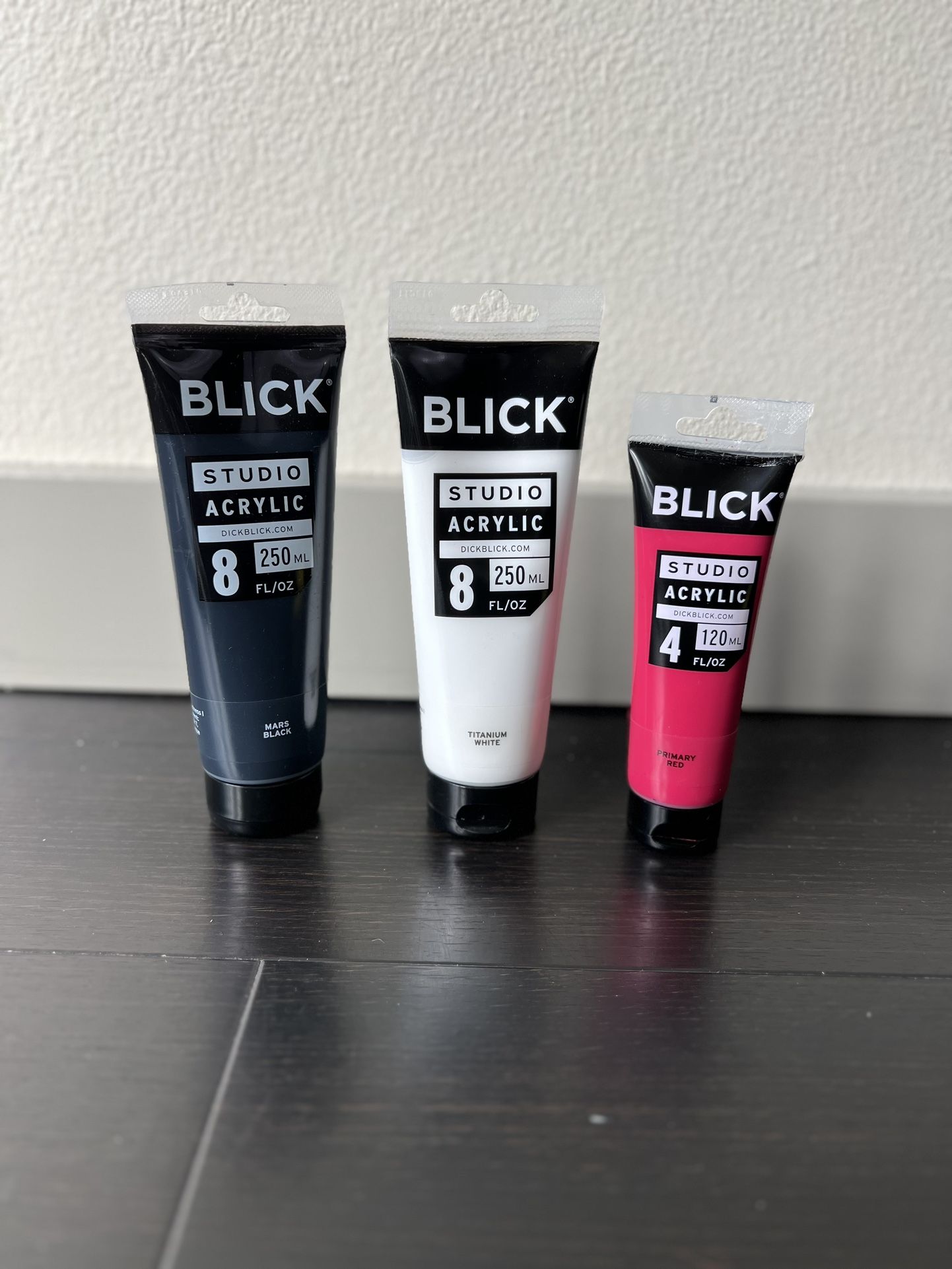 Blick Studio Acrylics - Black, White, Red