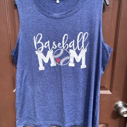 Baseball Mom Blue Tank top XL