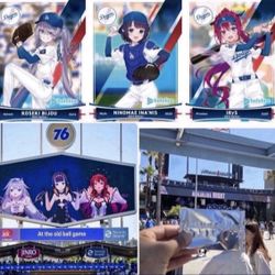 Hololive 2025 Set Of 3 Cards Sealed Dodgers 