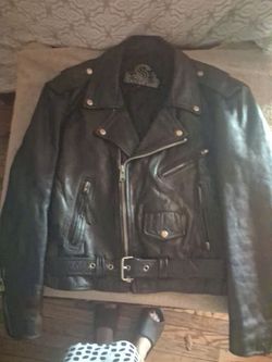 Leather King Black Leather Moto Jacket