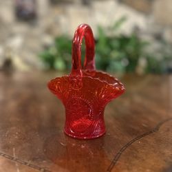Red Glass Basket