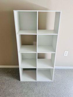 White 8-Cube Organizer Shelf