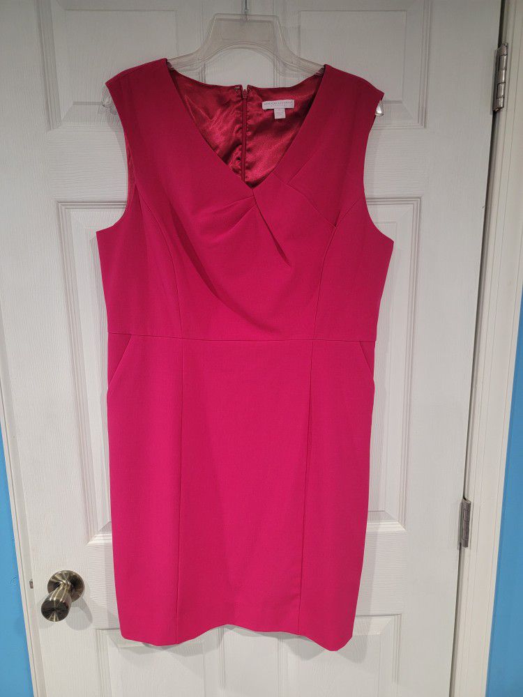 New York & Co Women’s Sheath Dress Sz 14 Pink Sleeveless 