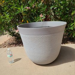 Large Grey 22 Inch Height Resin Planter Pot