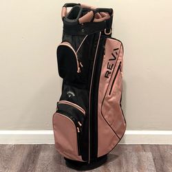 Callaway Reva Cart Golf Bag Black Pink 14-Way Divide Strap Golf Bag Rain Cover