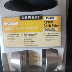 Defiant 154 695 Deadbolt Lock/ Cerrojo con llave de ambos lados