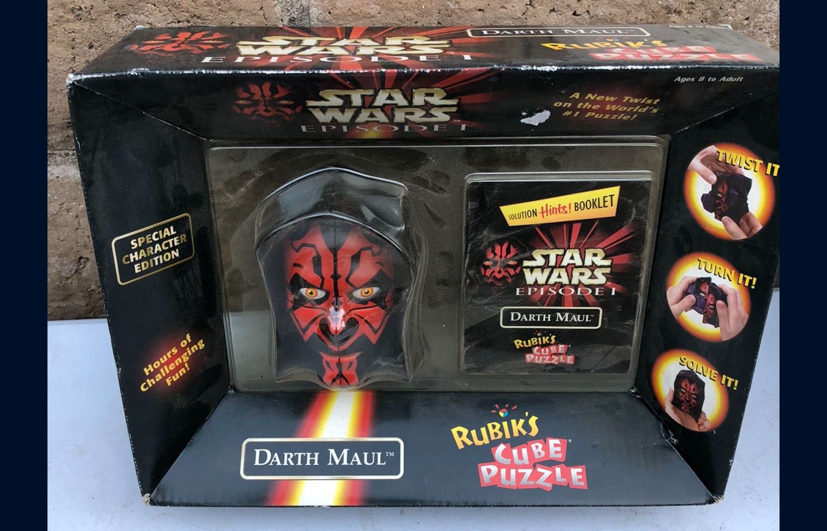 1999 HASBRO--STAR WARS EPISODE 1--DARTH MAUL RUBIK'S CUBE PUZZLE (NEW)
