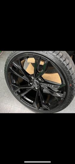 Audi New 19” Blk RS Styie Rims New Tires Pkg A4 A5 A6 