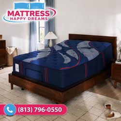 King Size Mattress 15” Sealy Posturepedic Elite Brenham II Medium Direct From Factory, Sealed in Plastic Ready for Same-Day Delivery 🚚