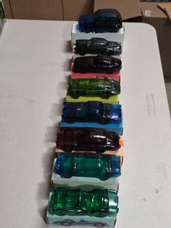 8 Small Car Vintage Avon Decanters